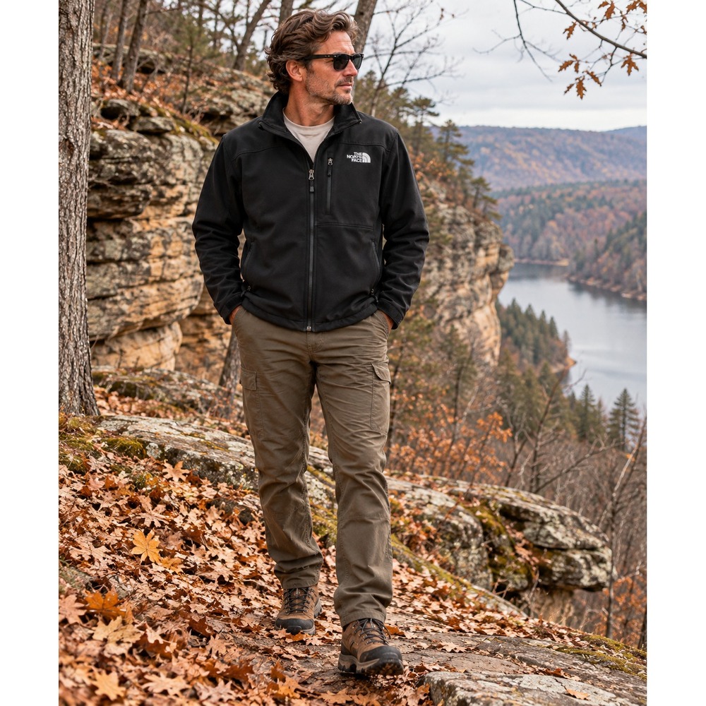 The North Face Apex Bionic Softshell Jacket Men's L Black Fleece WindWall
